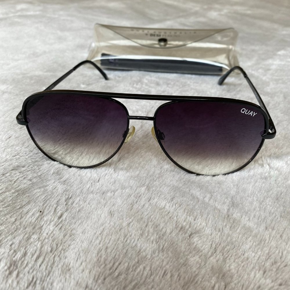 Quay High Key Sunglasses in Black Fade